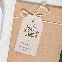 ボホフローラアーストーンボタニカルブライダルシャワー ギフトタグ