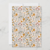 ボホフローラアーストーンボタニカルブライダルシャワー 招待状 (裏面)