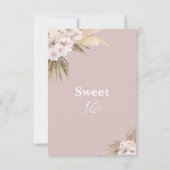 ボホフローラアーチスウィート16誕生日招待状 招待状 (裏面)