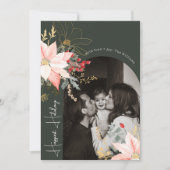 ボホフローラアーチハッピーホリデイズバーチカルフォト シーズンカード (正面)