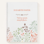 ボホフローラインスピレーション引用文 ノートブック (正面)