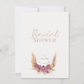 ボホフローラウェイステアパーティーブライダルシャワー 招待状 (裏面)