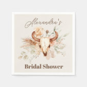 ボホフローラウェスタンブライダルシャワー スタンダードカクテルナプキン (正面)