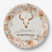ボホフローラウェスタンブライダルシャワー ペーパープレート (正面)