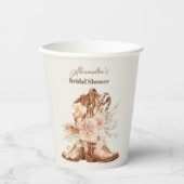 ボホフローラウェスタンブライダルシャワー 紙コップ (正面)