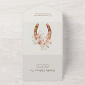 ボホフローラウェスタン結婚ズ オールインワン招待状 (外側)