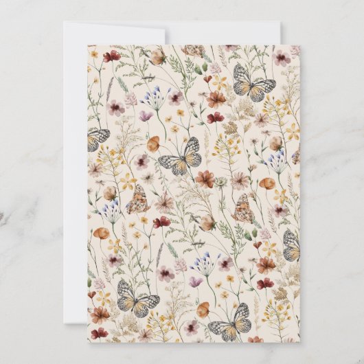 ボホフローラウェディングシャワー招待状 招待状 (裏面)