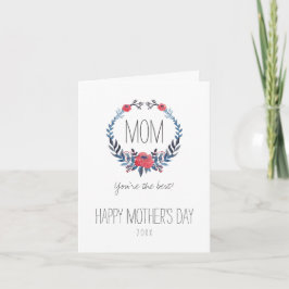 ボホフローラウォーターカラーレッドローゼス |母の日 カード