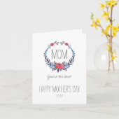 ボホフローラウォーターカラーレッドローゼス |母の日 カード (黄色い花)