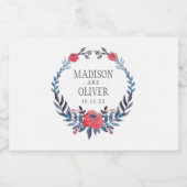 ボホフローラウォーターカラーレッドローゼス | 結婚s フードラベル (シングルラベル)