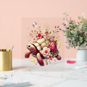 ボホフローラウミガメピンクの花 アクリルサイン (ウェディング)