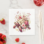 ボホフローラウミガメピンクの花 スタンダードランチョンナプキン (インサイチュ)