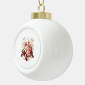 ボホフローラウミガメピンクの花 セラミックボールオーナメント (右)