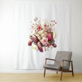 ボホフローラウミガメピンクの花 タペストリー (インサイチュ)