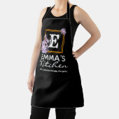 ボホフローラエプロン名前をカスタムするパーソナライズされたシェフ エプロン (インサイチュ)