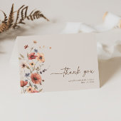 ボホフローラエレガント秋の結婚式サンキューカード サンキューカード