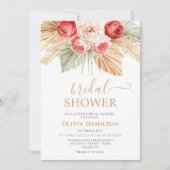 ボホフローラエレガント秋サマーブライダルシャワー 招待状 (正面)