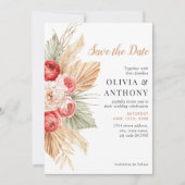 ボホフローラエレガント秋サマー結婚ズ 招待状 (正面)