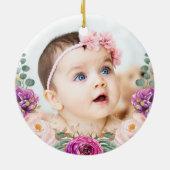 ボホフローラエレファントガールベビー1stクリスマス セラミックオーナメント (裏面)