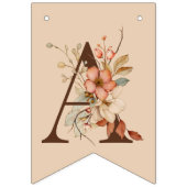 ボホフローラオンクリーミーアイボリーベビーシャワー バンティングフラッグ (第2の旗)