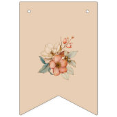 ボホフローラオンクリーミーアイボリーベビーシャワー バンティングフラッグ (第3の旗)