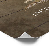 ボホフローラオーキッドパンパスグラス素朴結婚ズ ポスター (角)