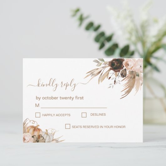 ボホフローラカボチャ秋インラブ 出欠カード (スタンド正面)