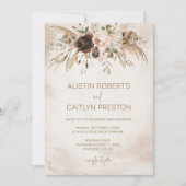 ボホフローラカボチャ秋インラヴ結婚ズ 招待状 (正面)