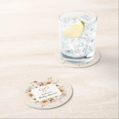 ボホフローラガールベビーシャワー ラウンドペーパーコースター (インサイチュ)