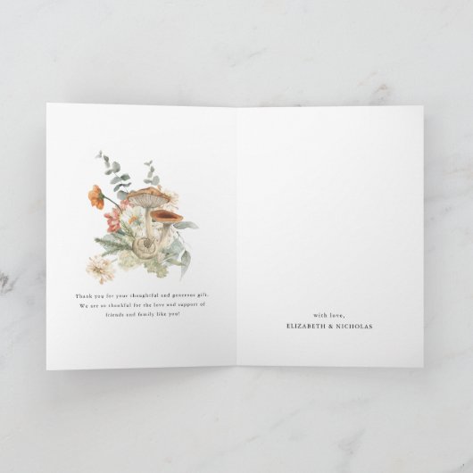 ボホフローラキノコ |赤ちゃんシャワーありがとう サンキューカード (内部)