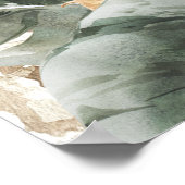 ボホフローラキノコ |赤ちゃんシャワー歓迎サイン ポスター (角)