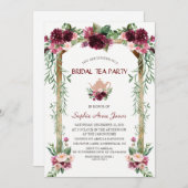 ボホフローラキャノピー秋ブライダルティーパーティー 招待状 (正面/裏面)
