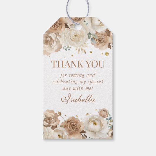 ボホフローラキンセアニェラありがとう ギフトタグ (正面)