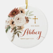 ボホフローラクリスマスバプテスマオーナメント神恵 セラミックオーナメント (正面)
