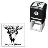 ボホフローラクレステッドボヘミアンアートゴムスタンプ セルフインキングスタンプ (インサイチュ)