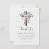 ボホフローラクロス悔やみや弔慰葬儀 サンキューカード (正面)
