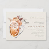 ボホフローラコーヒーブライダルシャワーブランチ 招待状 (正面)