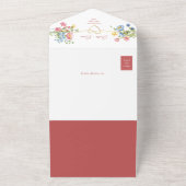 ボホフローラコー結婚ラル オールインワン招待状 (外側)