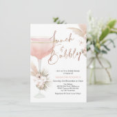 ボホフローラシャンパンランチバブリーブライダルシャワー 招待状 (スタンド正面)