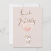 ボホフローラシャンパンランチバブリーブライダルシャワー 招待状 (裏面)