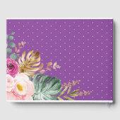 ボホフローラジャングルサファリワイルドアニマルベビーガール ゲストブック (裏面)