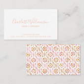 ボホフローラスケッチ赤面とトープパーソナライズされた 名刺 (正面/裏面)