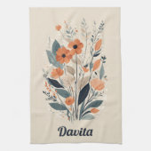 ボホフローラスケッチ キッチンタオル (縦)