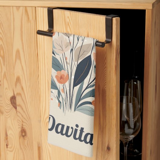 ボホフローラスケッチ キッチンタオル (三つ折り)