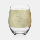 ボホフローラスコティッシュカウウィズファームハウスグリーン ステムなしワイングラス (裏面)