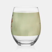 ボホフローラスコティッシュカウウィズファームハウスグリーン ステムなしワイングラス (左)