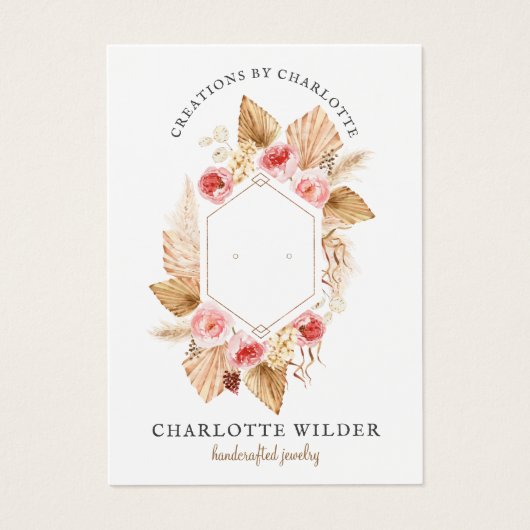 ボホフローラスタッドイヤリングジュエリー (正面)