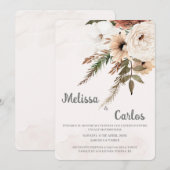 ボホフローラスペインの結婚式招待状 招待状 (正面/裏面)