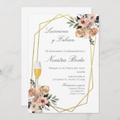ボホフローラスペインの結婚式招待状 招待状 (正面/裏面)