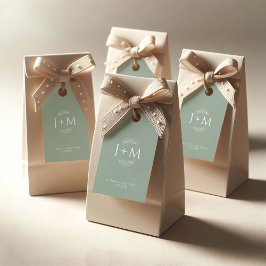 ボホフローラセージ結婚グリーン ギフトタグ